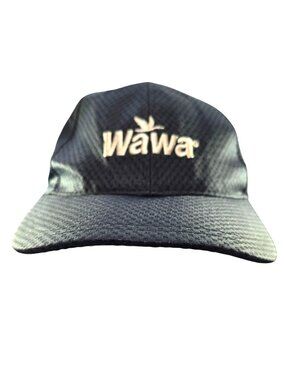 Wawa Black Mesh Adjustable Baseball Cap Embroidered Logo Hat